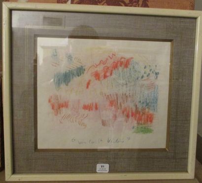 André MASSON (1896-1987) "Vers la Ste Victoire"

Crayolor sur papier, titré en bas...
