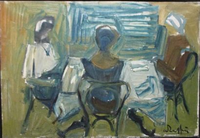 André RAFFIN (1927-) "Personnages autour d'une table"

Huile sur toile signée en...