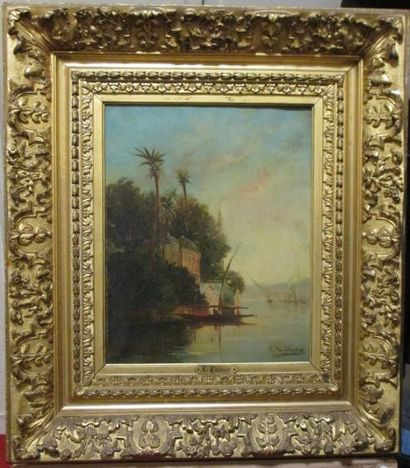 Léopold TABAR (1818-1869) Caïque sur le Bosphore

Huile sur toile, signée en bas...