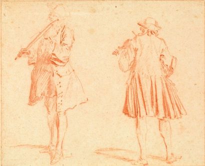 LANCRET Nicolas (Paris 1690 - id. ; 1743) "Violoniste debout et de trois-quart, violoniste...