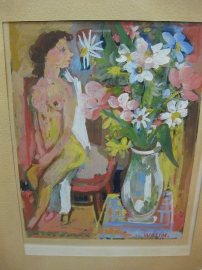 LYDIS Mariette (1890-1970) "Danseuse au sein nu" Aquatinte signée en bas à droite...