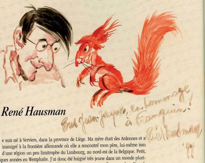 HAUSMAN Le prince des écureuils E.O enrichie d'une dédicace en couleur en hommage...
