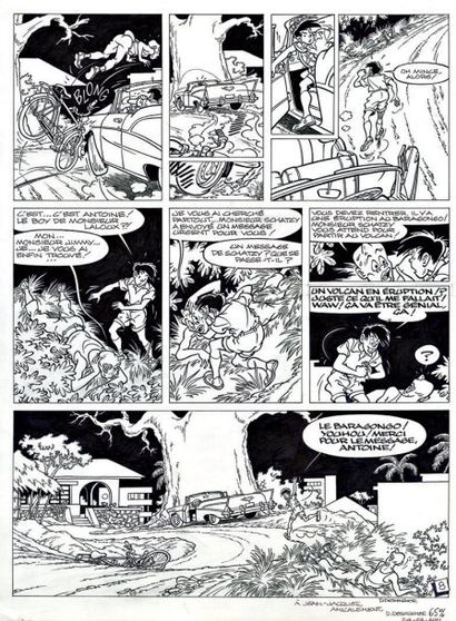 DESORGHER Planche Originale n°8 de Jimmy Tousseul Signée en bas à droite. 41 x 31...