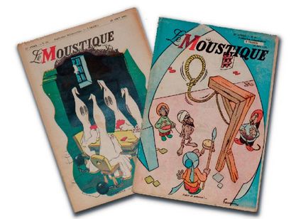 FRANQUIN Rare ensemble de 79 revues " le moustique " de 1945 à 1996 avec de nombreuses...