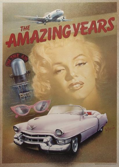 null MARILYN MONROE Amazing years Plaque lithographiée