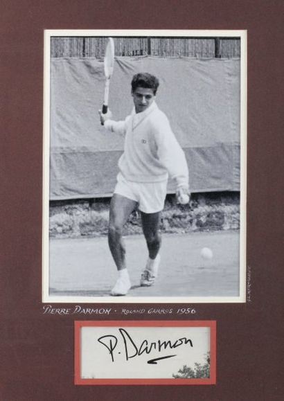 Laurent LE PONT Pierre DARMON ; Roland-Garros, 1966 Photographie (retirage argentique)...
