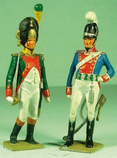 null Officier Grenadiers de Paris - Officier Infanterie de Bavière.