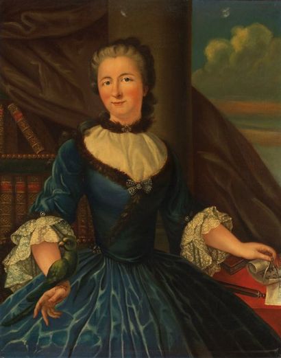 LOIR Marianne (D'après) Première moitié du XVIIIe siècle. Portrait de la marquise...
