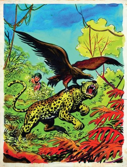 DANSLER ROBERT (BOBDAN) AKIM N°5 1967. Couverture couleur de l'album 33 x 26 cm