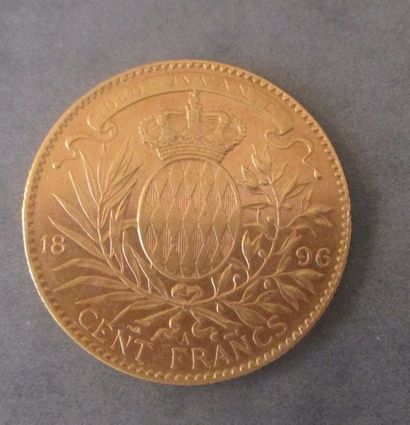 null *Une pièce de 100 Francs Monégasque en or Albert Ier, 1896
