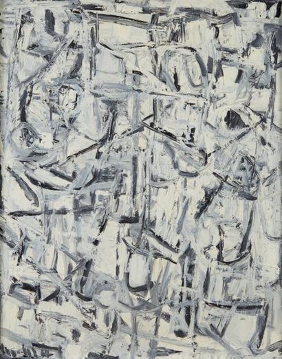David LAN-BAR (1912-1987) Composition.
Huile sur toile, signée en bas à gauche.
100...