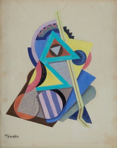 Federico KROMKA (1890-1942) Composition.
Gouache, signée en bas à gauche.
23 x 18...