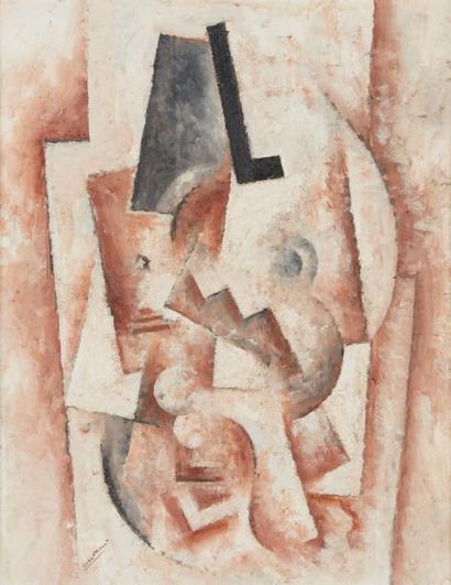 Robert MARC (1943-1993) Composition cubiste.
Huile sur carton, signée en bas à gauche.
53...