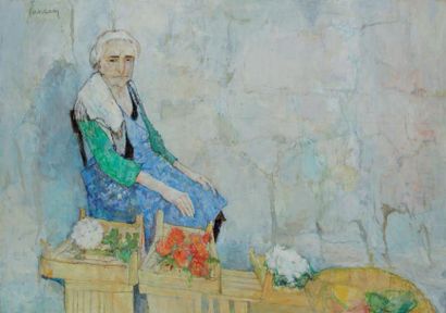Jean JANSEM (1920 - 2013) «Marchande de légumes»
Huile sur toile signée en haut à...