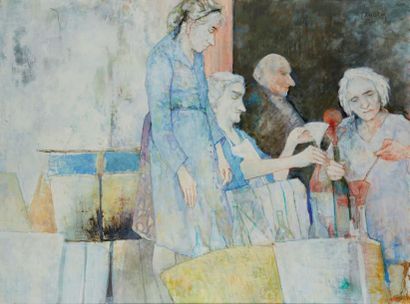 Jean JANSEM (1920 - 2013) «Mise en bouteille»
Huile sur toile signée en haut à droite.
Titrée...