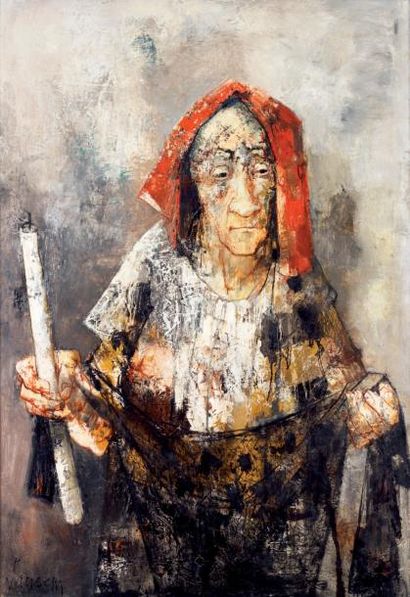 Jean JANSEM (1920 - 2013) «Femme à la mantille»
Huile sur toile signée en bas à gauche.
116...