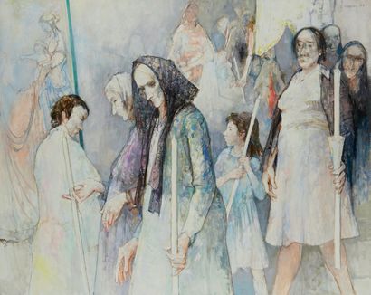 Jean JANSEM (1920 - 2013) «Les marches»
Huile sur toile signée en haut à droite et...