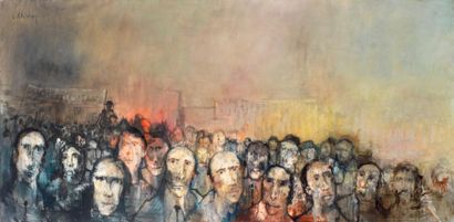 Jean JANSEM (1920 - 2013) «il faut des Hommes»
Huile sur toile signée en haut à gauche,...