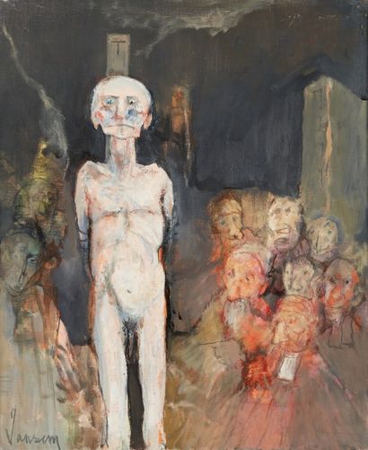 Jean JANSEM (1920 - 2013) «Le bûcher»
Huile sur toile signée en bas à gauche.
46...