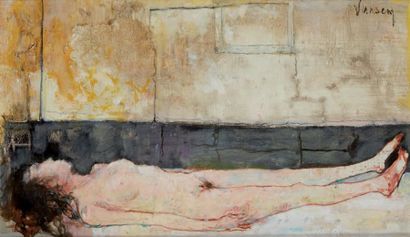 Jean JANSEM (1920 - 2013) «Femme nue allongée»
Huile sur toile signée en haut à droite.
33,5...