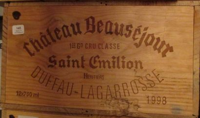 null 12 bouteilles CH. BEAUSEJOUR-DUFFAU, 1° Grand Cru St-Emilion 1998 cb 

