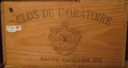 null 12 bouteilles CLOS DE L'ORATOIRE, St-Emilion 1998 cb 

