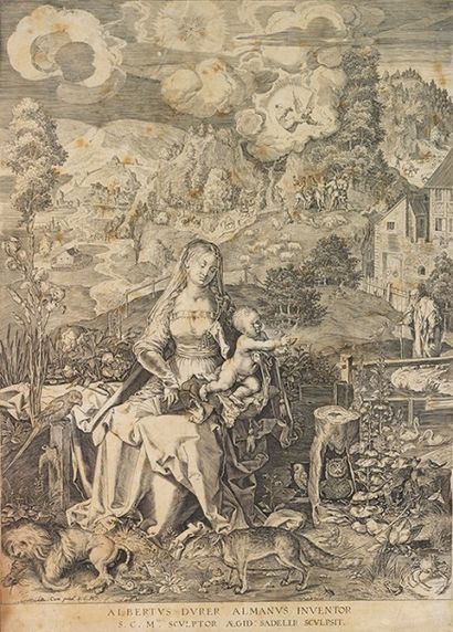 null AEGIDIUS SADELER (1570 - 1629) 

Vierge et l'enfant dans un paysage. 

 d'après...