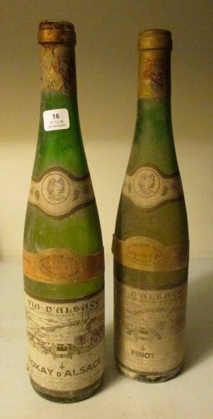 null 10 bouteilles Alsace divers (niveaux moyens)		

