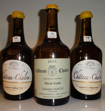 null 3 bouteilles CHÂTEAU-CHALON, Macle, Tissot 2004 et 2005

