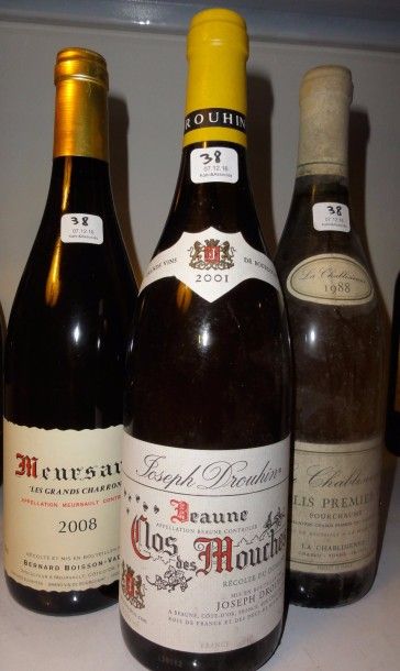 null Ensemble de 10 bouteilles :				

1 bouteille BEAUNE	"Clos des Mouches", J. Drouhin...