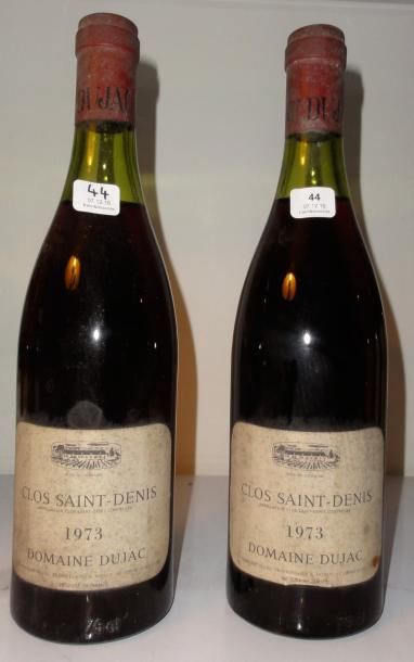 null 2 bouteilles CLOS SAIT-DENIS, Dujac 1973 (elt, LB) 

