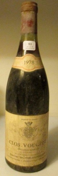null 1 bouteille CLOS VOUGEOT, Moine-Hudelot 1978 (ets)

