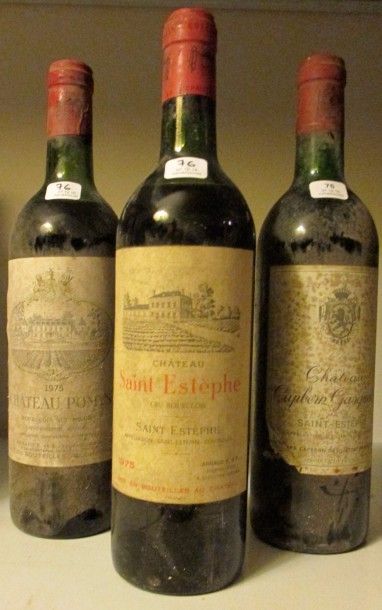null Ensemble de 11 bouteilles :				

1 bouteille CH. POMYS, Saint-Estèphe 1975 (MB,...