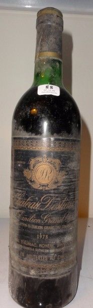 null 6 bouteilles CH. DESTIEUX, St-Emilion [4 de 1975, 2 de 1978	 (fânée) 

