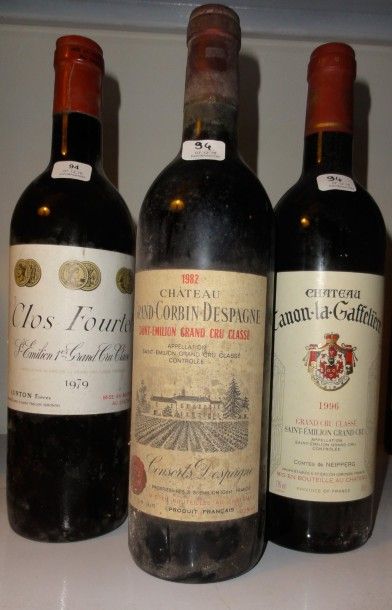 null Ensemble de 6 bouteilles :			

1 bouteille CLOS FOURTET, 1° Grand Cru St-Emilion...