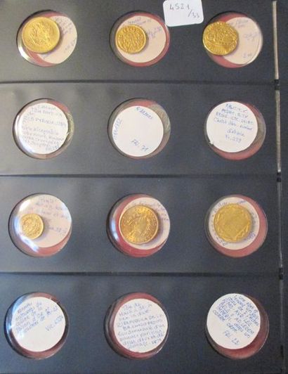 null Monnaies étrangères en or :

 Venise: ducat (XIVème siècle), Portugal: demi...