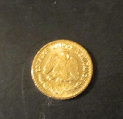 null Une pièce de 2 pesos mexicain en or 1920