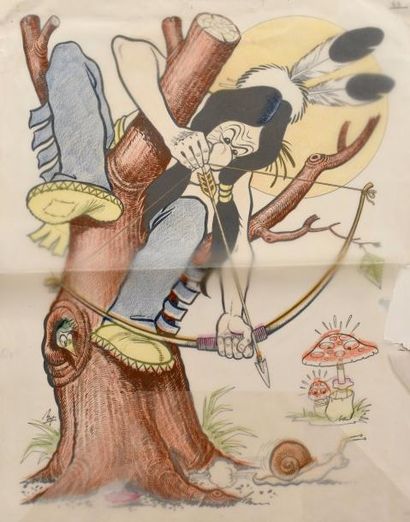 null Série de MOKY et POUPY

Grande illustration originale de "Renard Rouge"pour...