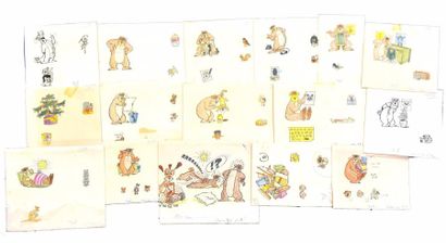 null Série Nestor

Ensemble de 17 dessins datant de 1975 de diverses tailles avec...