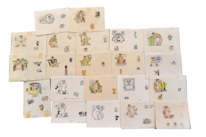 null Série Nestor

Ensemble de 21 petits dessins à l'encre de chine sur une carte...