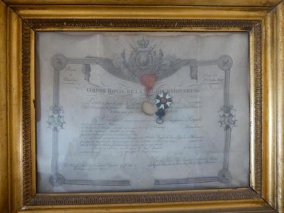 null Médaille de chevalier de l'ordre royal de la Légion d'Honneur avec son brevet...