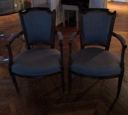 null Paire de fauteuils en bois naturel de style Louis XVI

XIXème siècle