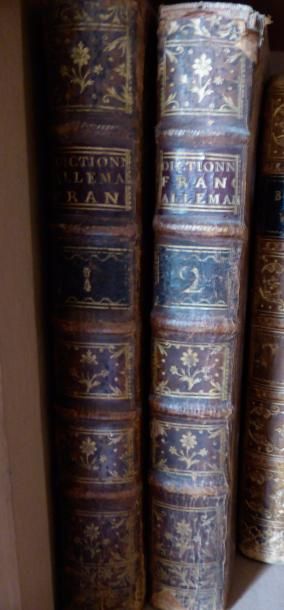 null Dictionnaire Français Allemand, XVIIIème en 2 volumes et "Bunyans Work" 1 v...