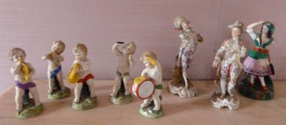 null Groupe de personnages en porcelaine polychrome Capodimonte Allemagne... (ac...