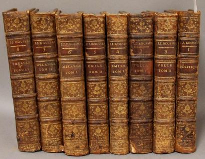 null Oeuvres de Rousseau édition 1782 8 volumes