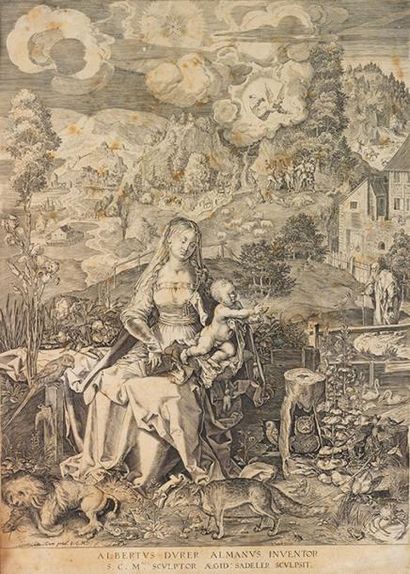null AEGIDIUS SADELER (1570 - 1629) 

Vierge et l'enfant dans un paysage. 

 d'après...