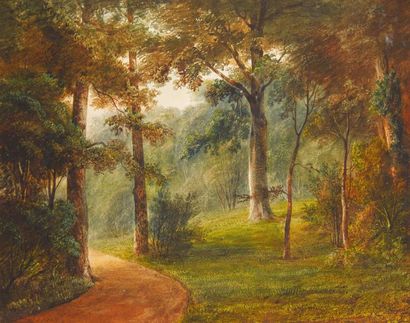 null Eugène CICERI (1813-1890)

Sous-bois

Aquarelle signée en bas à gauche

21 x...