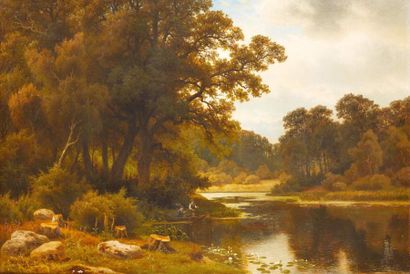 null Julius MONIEN (1842-1897)

Les pêcheurs sur la rivière

Huile sur toile signée...