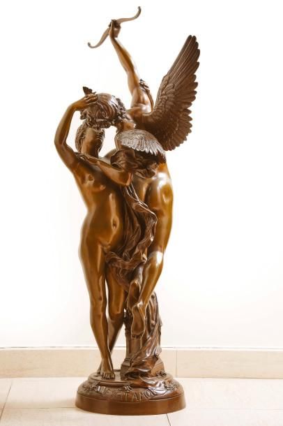 null Ernest DAME (1845-1920) d'après

Fugitamor

Sculpture en bronze à patine médaille,...