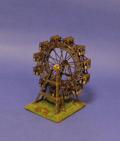 null Grande roue miniature de l’Exposition Universelle de 1900, avec sa carte po...